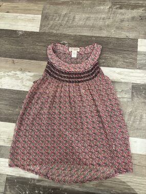 Zoe & Rose Band of Gypsies Pink Floral Smocked Yoke Camisole